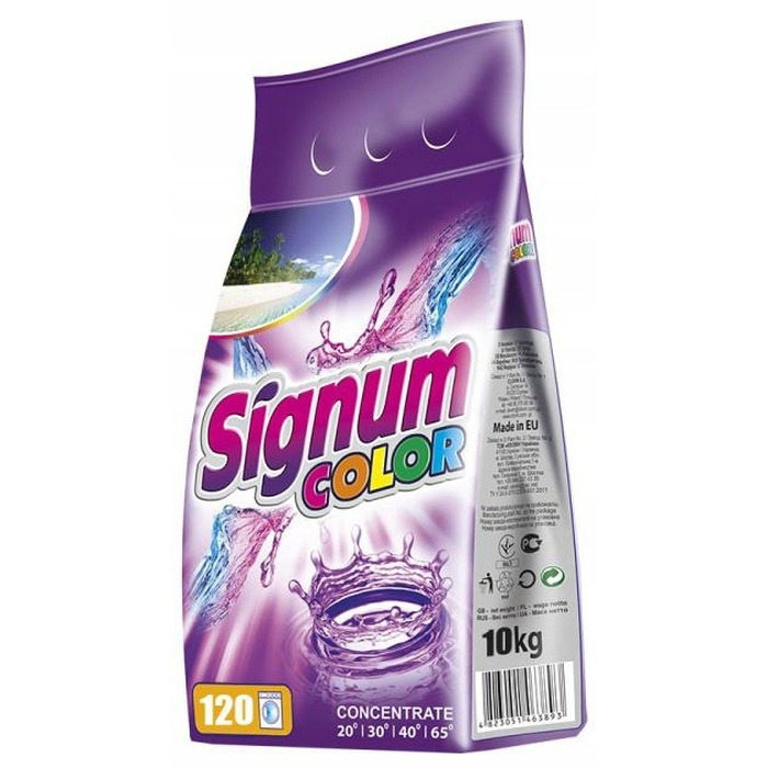 Пральний порошок Signum UNIVERSAL / Білий Clovin, 10 кг, 120 прань, 2в1