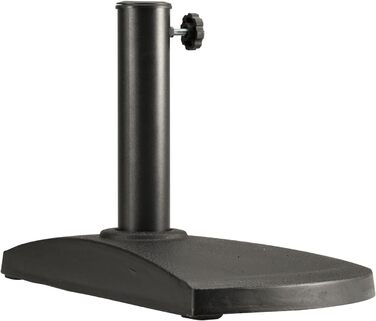 Paramondo Half-Round Umbrella Stand - Weatherproof umbrella stand with mast thickness 35-50 mm, including adapter, balcony stand, 9 kg, black
