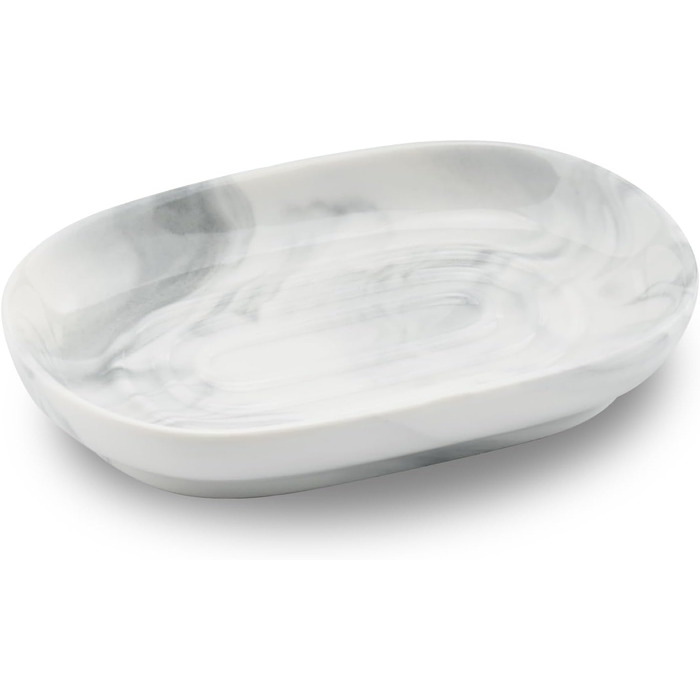 Керамічна мильниця з антиковзним покриттям, мильниця для ванної кімнати, душової кабіни та кухні (зелений, сірий)