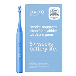 Електрична зубна щітка Ordo Sonic Lite Sky Blue: 35 000 імпульсів/хв, 2 режими, до 5 тижнів роботи, Smart-таймер, водонепроникна, USB-C