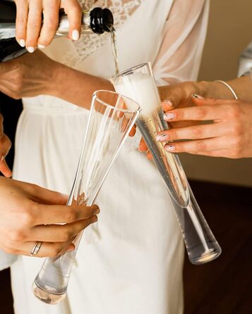 Набір з 2 склянок для шампанського 145 мл, склянки з кришталю, для шампанського, просекко, лікеру, ручної роботи, прозорі