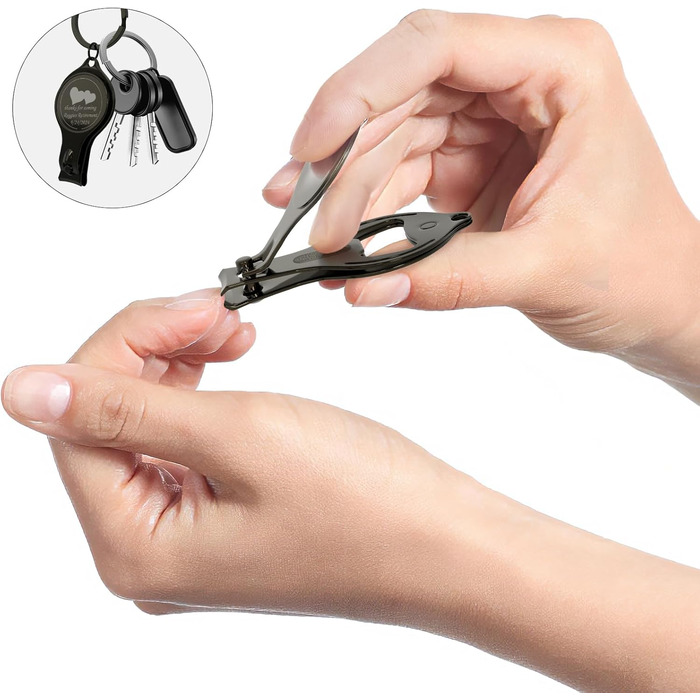 60 Pieces Personalized 4-in-1 Multifunction Bottle Opener, Black Nail Clipper, Wedding Favors, Brewery, Private, Customized, Multi-Tool Gifts for Men.