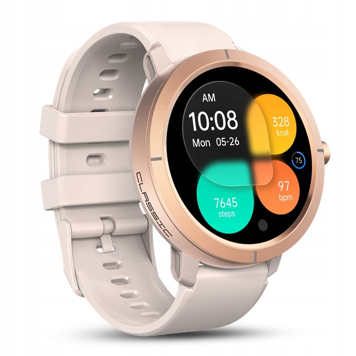 Смарт-годинник JG JGR76 для жінок, AMOLED, GPS, золотий