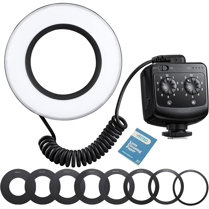 GODOX RING72: LED кільцеве світло для макрозйомки та портретів, 5600K, гнучке, 360°
