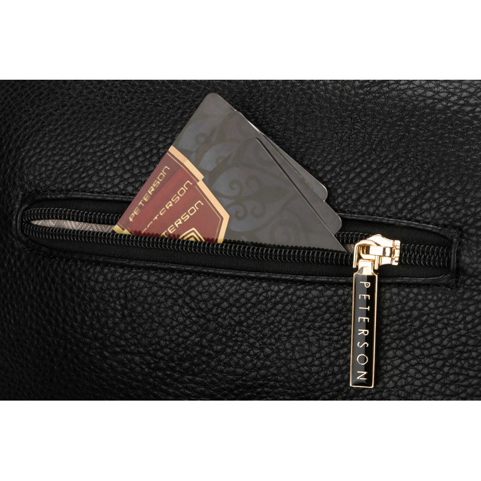 Поясна сумка-кросбоді Peterson 3551 BLAC чорна (жіноча)