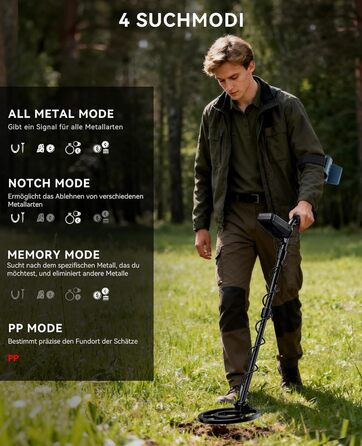 Металодетектор SUNPOW Pro Set для дорослих та дітей – професійний набір, висока точність, 4 режими пошуку, LCD-дисплей, повний комплект