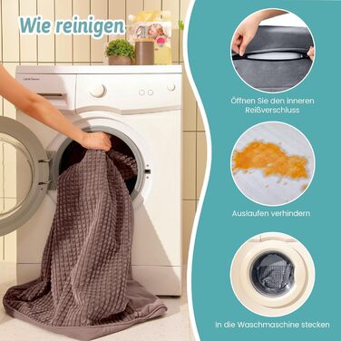 Ортопедичне ліжко для собак маленьких порід, водонепроникне диван-ліжко з бортиками, з підтримуючою піною, зручне ліжко для домашніх тварин з знімним, пральним чохлом, водонепроникний наповнювач, антиковзаюче покриття (107 x 76 x 19 см, Колір: Коричневий)