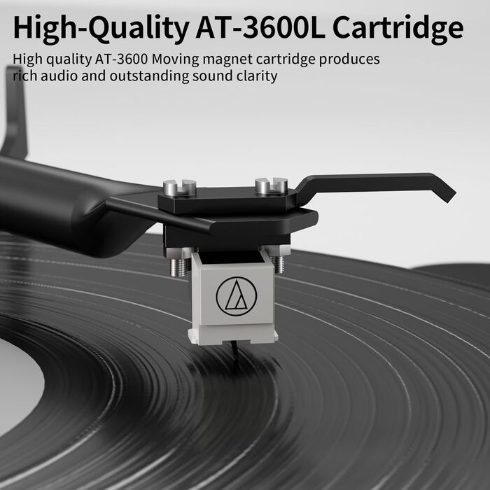 Програвач вінілу HiFi Bluetooth USB з колонками, стереосистема Dual, дерев'яний корпус, регульоване противага, картридж магнітного типу, RCA вихід