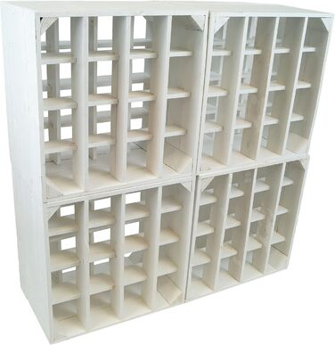 Wine Rack 16 Bottle Size 40x40x27cm Shelf Box Bottle Storage Wine Rack Apple Box/Wine Box (3-Piece Set Wine Rack 16 Bottle White)