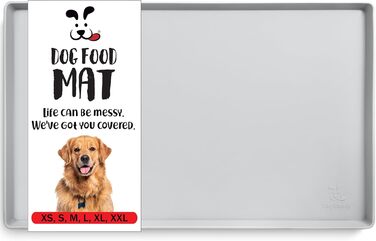 DogBuddy Миска для собак, великих порцій, з неслизьким дном, миска для води та корму (Білий пісок)