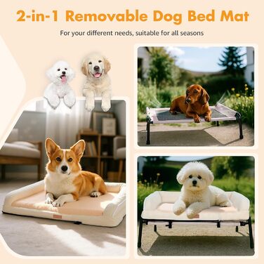 Ортопедичне ліжко для собак середнього розміру, 2-в-1, для вулиці, овальне, з кишенькою, сіре (бежеве, S)