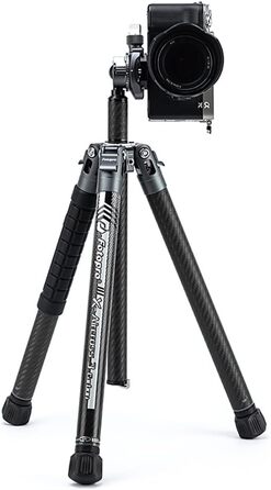 Штатив Fotopro X-Aircross 3 Lite з кульовою головкою, з вуглецевого волокна, висувний, для подорожей (сірий)