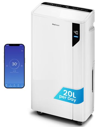 Електричний осушувач повітря ProBreeze 12L - для дому, 20 м², з таймером та датчиком вологості