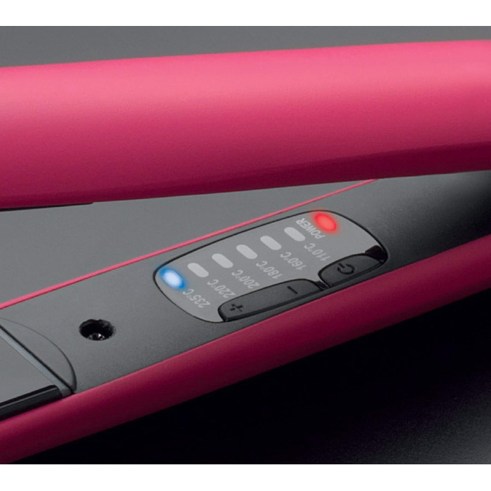 Diva Pro Styling Digital Flat Iron - Ceramic Plates - Auto Shutoff - 3m Cord (Magenta)