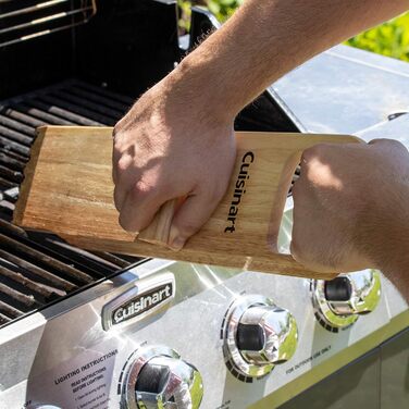 Cuisinart CCB-100 Grill Cleaning Brush with 3 Bristles (BBQ Wood Scraper Grill Cleaning)