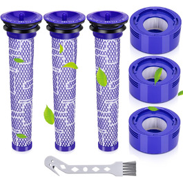 Фільтри для пилососа Dyson 3 шт. Замінники для Dyson V15, SV14, SV17, SV22 Detect Animal Absolute Extra Pro Torque Drive, #970013-02 (V7, V8)