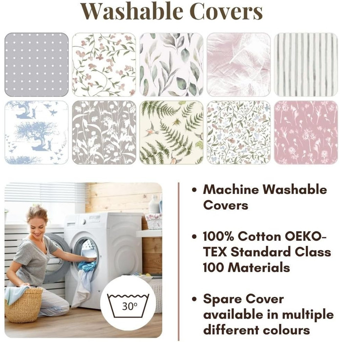 Подушка для вагітних BellaMoon 3-в-1: підтримка всього тіла, C-подібна форма для сну, годування та ліжечка. Знімна, бавовняна наволочка (Waterleaves) (FIeld of Blossoms)