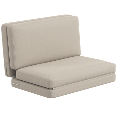 HOMCOM 3-in-1 Foldable Floor Sofa, Convertible Sofa Bed with Velvet Appearance, Padded to 240 kg Load Capacity for Bedroom, Living Room, Beige | Aosom
