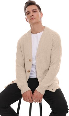 Чоловічий кардиган Sailwind з V-подібним вирізом та кишенями, бежевий, XL