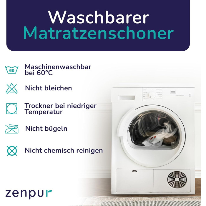 ZenPur 2-Pack Mattress Protector 180x200 cm | Made in EU | Oeko-Tex Standard 100 | Cotton | Waterproof & Durable | Protection and Comfort in One