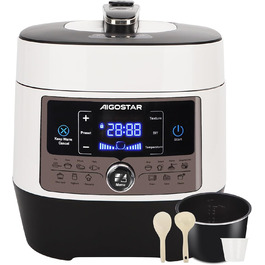 Мультиварка Aigostar Panda 5.5л, 7-в-1, 14 програм, LED-дисплей, 1000W, антипригарне покриття