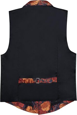 Чоловіча жилетка Barry.Wang у стилі Вікторіанської епохи, Steampunk, готика, з візерунком пейслі, з індивідуальним коміром, для костюмної вечірки на Хелловін, burnt orange