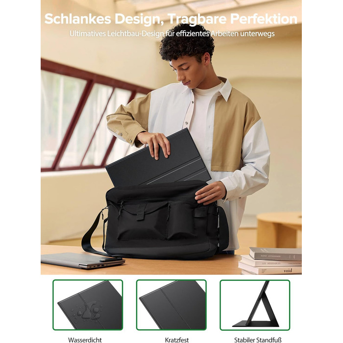 UPERFECT Портативний монітор з сенсорним екраном 15.6' FHD, 125% sRGB, матове покриття, 2000:1 контрастність, VESA, Dual USB-C, для ноутбука/телефону/ігрової консолі