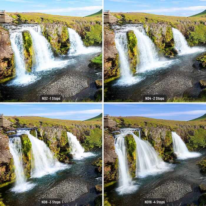 Набір фільтрів ND NEEWER 58mm (ND2, ND4, ND8, ND16) для Canon, Nikon, Sony, Panasonic DSLR