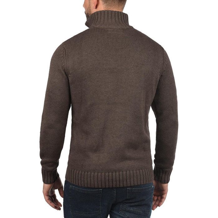 Чоловічий кардиган Soid SDPou з грубого трикотажу з бавовняної суміші, з коміром-стійкою, Regular fit, колір: Кофе Bean Melange (3XL)