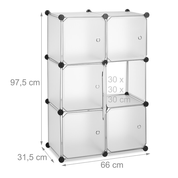 Relaxdays 6-Door Storage System