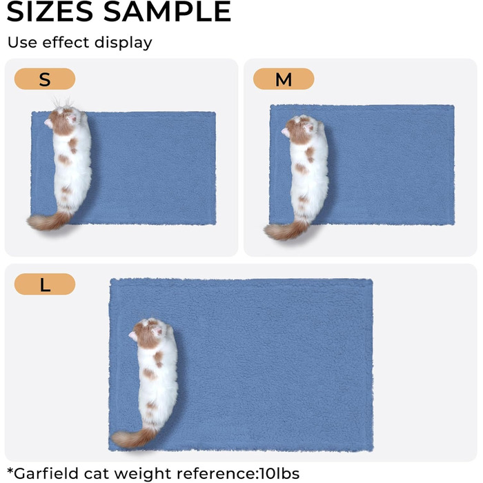 М'яка флісова підстилка для собак та котів Luciphia (3 шт. в наборі) - 45x75 см, блакитний+бежевий+сірий