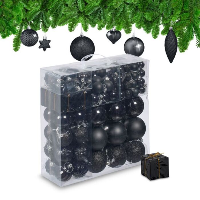 Relaxdays Christmas Baubles in a Set of 110