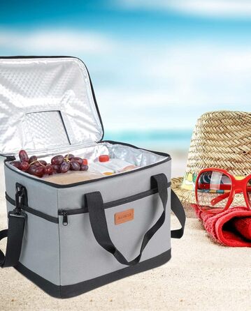 Kollea Cooler Bag - 30L Picnic Bag - Insulated Bag - Lunch Bag Keeps hot and cold, Leak-proof, With carrying straps, Multiple pockets - Ideal for travel, camping, grilling, food transport