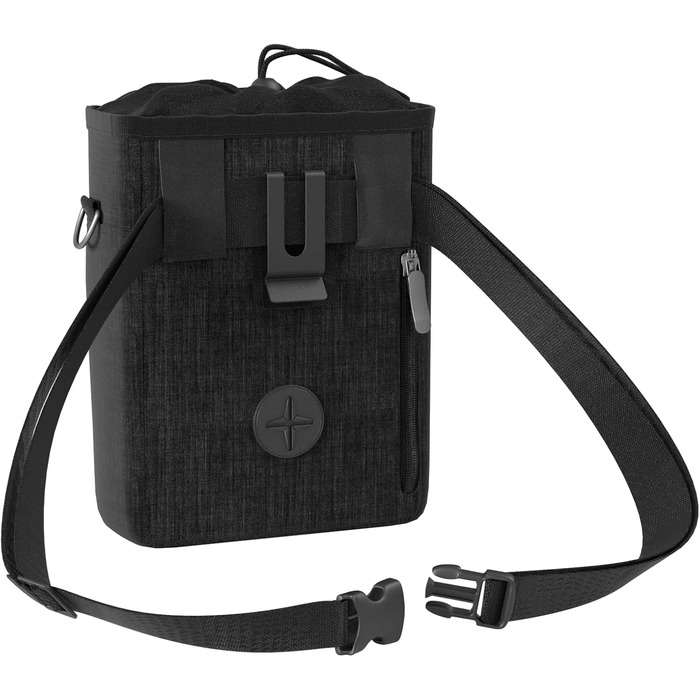 Мішок для ласощів для собак - міцний та водовідштовхувальний аксесуар для прогулянок та тренувань (Чорний) Black Edition