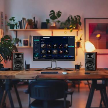 Акустична система Sanyun SW203 - 60W, 4-Way, 3D звук, USB/Bluetooth, для студії (Пара, Червоний)