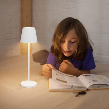 LED акумуляторна настільна лампа Klighten 2 шт., диммування, для дому та вулиці, USB-зарядка, 3000K, IP54, алюміній