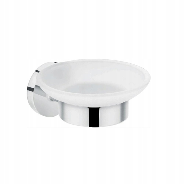 Настінна мильниця Hansgrohe Logis Universal, біле скло, срібляста