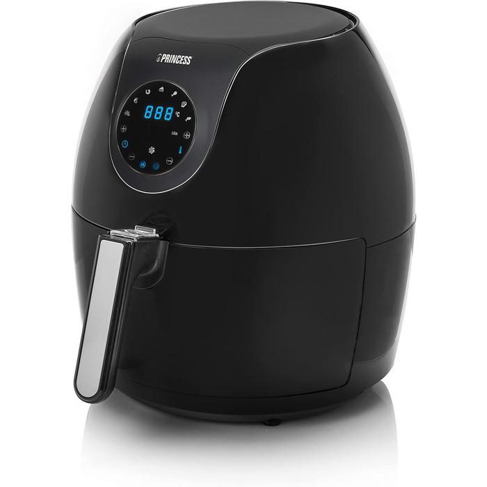 Princess XXL Air Fryer with 5.2L, Digital Touchscreen, 7 Programs, Oil-Free, 1700 W, Aerofryer 182050, Black REGULAR 5.2L