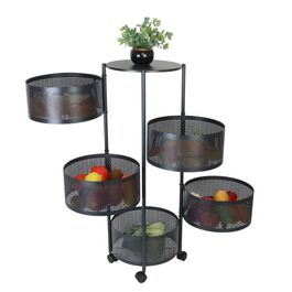 Relaxdays Kitchen Cart with Swivel Shelves