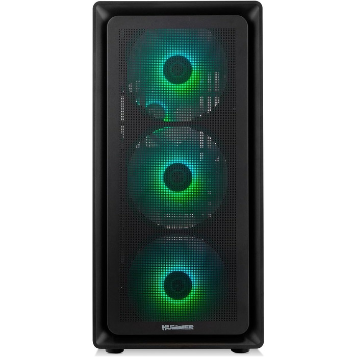 Корпус ПК NOX Xtreme Products HUMMER AERO BK – білий Midi-Tower з сітчастою передньою та верхньою панелями, скло, 3 x 140 мм вентилятори, підтримка 10 вентиляторів, USB-C/USB 3.0