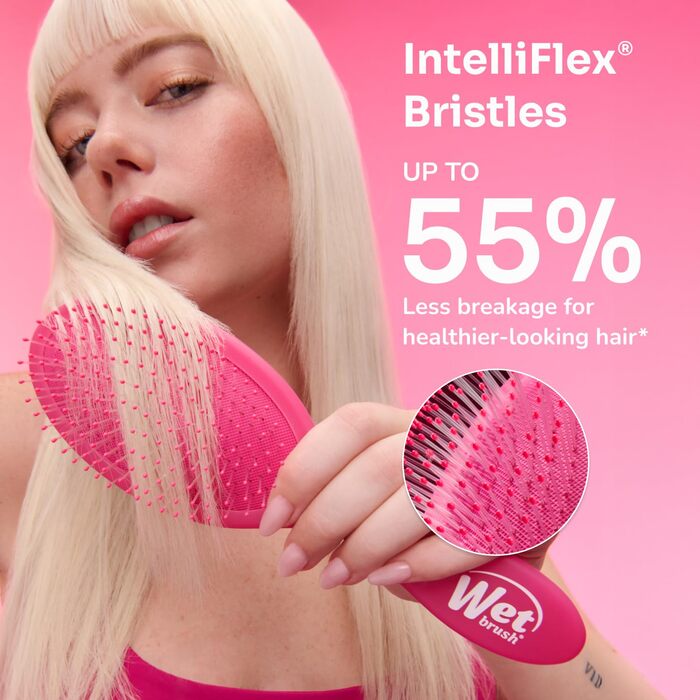 WET BRUSH Paddle Detangler Brush чорного кольору - щітка для розчісування мокрого волосся, 1 шт.