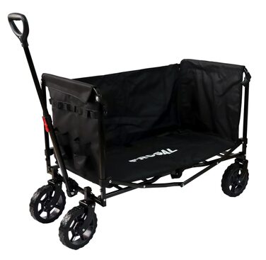 Фросал Візок для собак Бруно, чорний, складний | Транспортний візок для собак з легким доступом