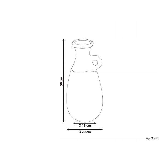 Декоративна ваза VELIA, кераміка, 50 см, синя