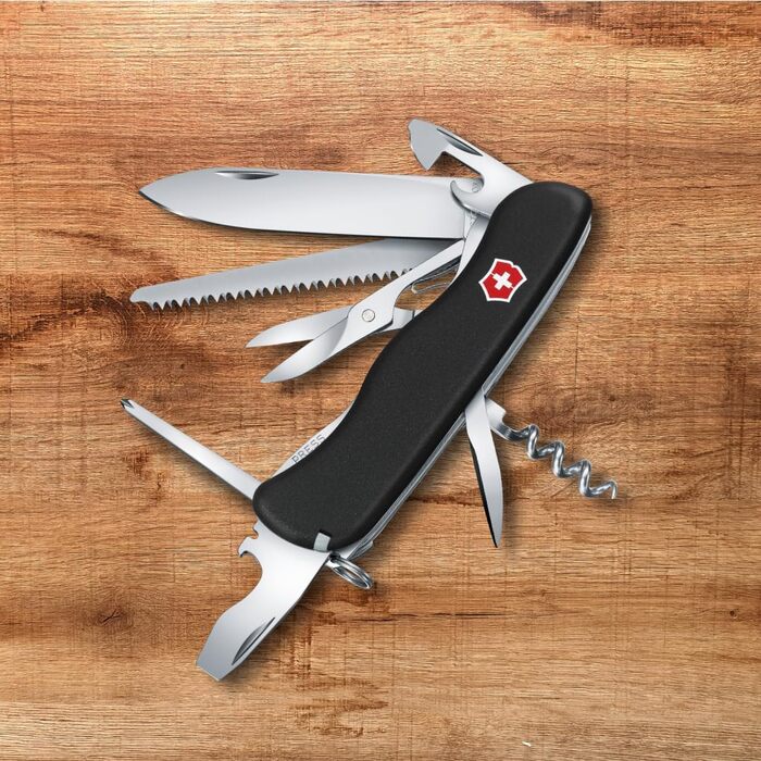 Мультитул Victorinox Outrider, Швейцарський армійський ніж, 14 функцій, чорний