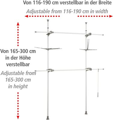 WENKO Telescopic System Hercules Flex, adjustable organization system, wardrobe system