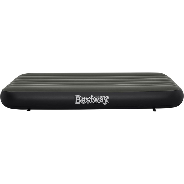 Надувний матрац Bestway TriTech Connect and Rest 3-в-1 | Міцний матеріал | Регульовані пряжки | 2 матраци в комплекті | Сірий колір | 188 x 99 x 25 см