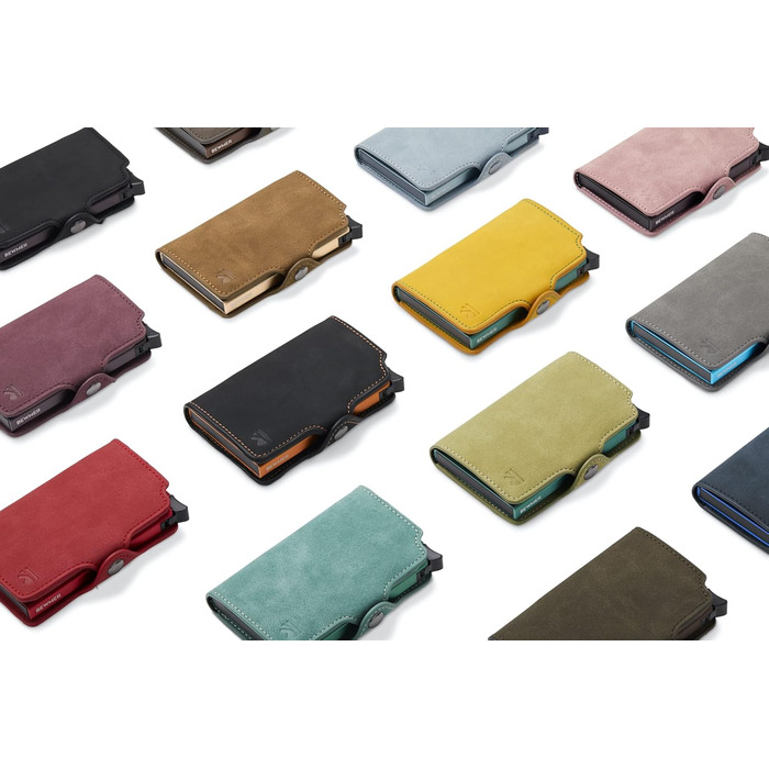 BEWMER Елегантне шкіряне картхолдер/портмоне з RFID-захистом | Для жінок та чоловіків | Колір: коричневий