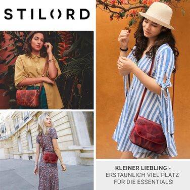 Стильна жіноча сумка-месенджер STILORD Esther з натуральної шкіри вінтаж (Кара - Червоний) для вечірок та повсякденного використання