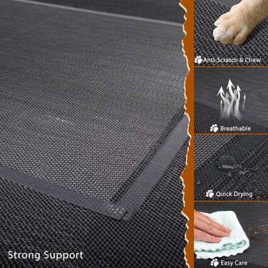 Зручне лежак для собак Nobleza Hundeliege Outdoor, M, 105x80x20 см, для відпочинку на вулиці, кемпінгу, чорного кольору