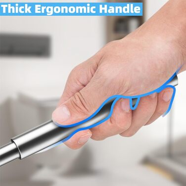 Щітка для унітазу з нержавіючої сталі 304, довговічна та надійна, сучасний дизайн, змінний насадок, для дому, офісу, готелю та апартаментів (Бурштун), насадка з силіконової щетини